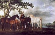 George Stubbs, Mares and Foals in a Landscape